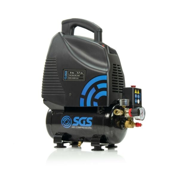 Buy SGS 6 Litre Oil-Less Direct Drive Air Compressor - 5.7CFM, 1.5HP by SGS for only £101.99