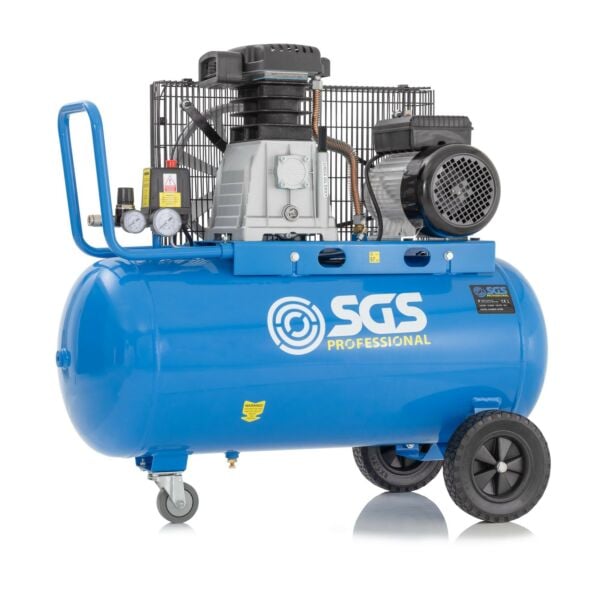 Buy SGS 90 Litre Belt Drive Air Compressor - 14CFM 3HP 90L - With FREE Oil by SGS for only £287.99