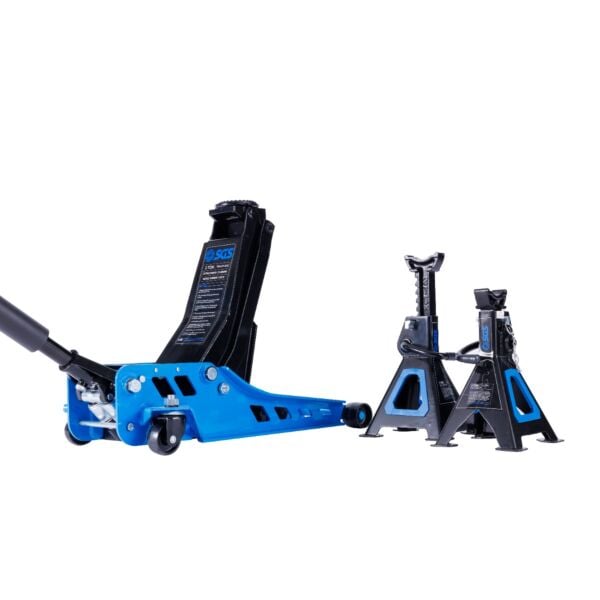 Buy SGS 3 Tonne Low Profile Trolley Jack & 3 Tonne Axle Stands by SGS for only £239.98