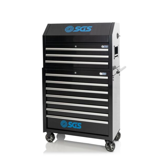 Buy SGS 36 10 Drawer Professional Tool Chest & Roller Cabinet With Power Sockets by SGS for only £839.99