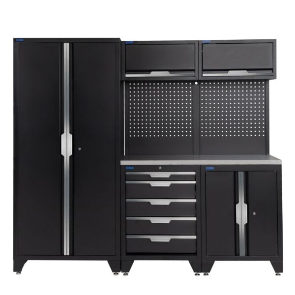 Buy SGS 7pc Garage Storage System with Stainless Steel Worktop by SGS for only £2,009.68