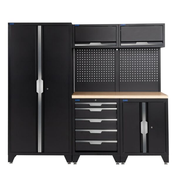 Buy SGS 7pc Garage Storage System with Wood Worktop by SGS for only £1,964.54