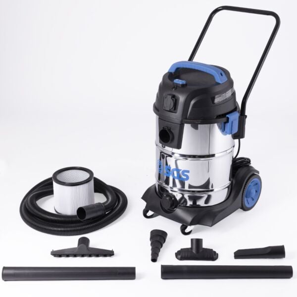 Buy SGS 40 Litre Stainless Steel Wet and Dry Vacuum with Power Tool Adapter by SGS for only £94.98