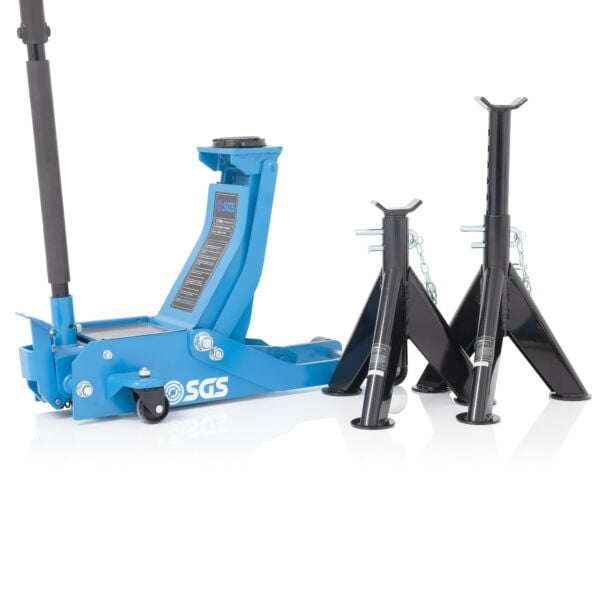 Buy SGS 2 Tonne Low Profile Professional Service Trolley Jack & Axle Stands by SGS for only £209.08