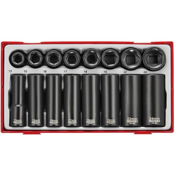 Buy Teng Tools 1/2in Impact Socket Set ANSI TT1 16 Pieces by Teng Tools for only £85.90