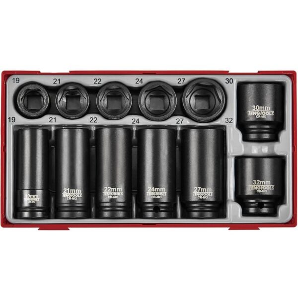 Buy Teng Tools 1/2in Impact Socket Set DIN TT1 12 Pieces by Teng Tools for only £103.87