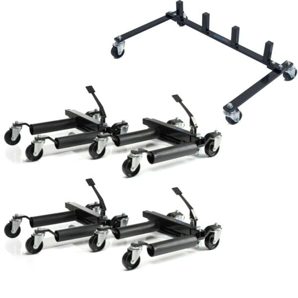 Buy SGS Four Vehicle Positioning Hydraulic Wheel Skates with Storage Rack by SGS for only £335.99