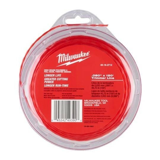 Buy Milwaukee 49162712 2 mm x 45 m Trimmer Line by Milwaukee for only £18.06