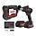 Kress KUC33 20V Brushless Hammer drill, 80Nm, 2 x 4.0Ah, 6A Charger & Stacking case