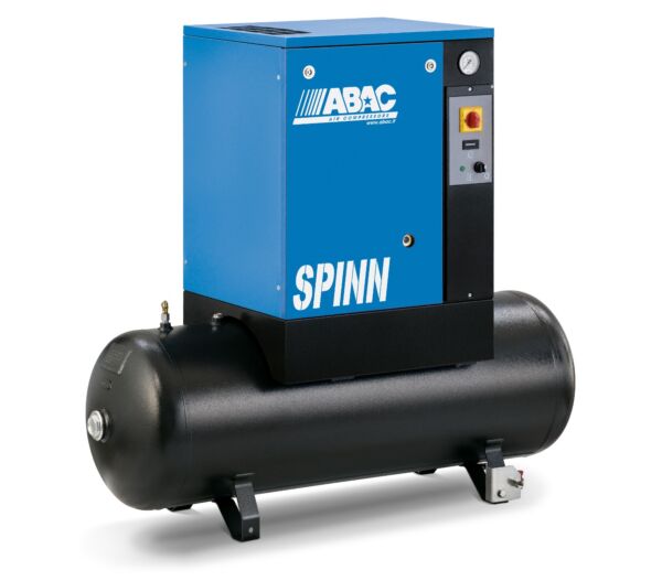 Buy ABAC 4152054987 Screw Air Compressor - SPINN5 5 10 400/50 200 E CE Receiver Mounted 200L 27.5CFM 10Bar 7.5HP by ABAC for only £3,471.60
