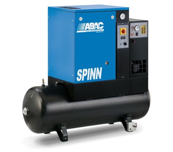 Buy ABAC 4152055003 Screw Air Compressor - SPINN7 5E 10 400/50 270 E CE Receiver Mounted with Dryer 270L 34.7CFM 10Bar 10HP by ABAC for only £4,835.11