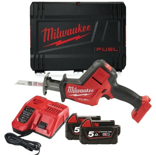 Buy Milwaukee M18FHZ-502X M18 FUEL™ 18V Hackzall Reciprocating Saw Kit - 2x 5Ah Batteries, Charger and Case by Milwaukee for only £281.57