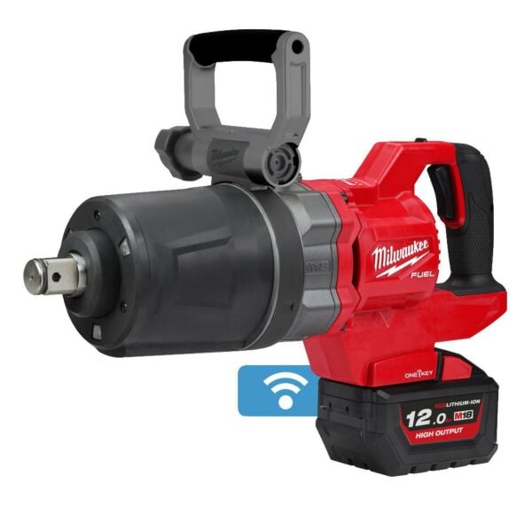 Buy Milwaukee M18ONEFHIWF1DS-121C M18 FUEL™ ONE-KEY™ 1" 2712 Nm D-Handle Impact Wrench Kit - 12Ah Battery, Charger and Case by Milwaukee for only £1,620.42
