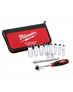 Buy Milwaukee 48229001 12pc 3/8 Drive Socket Set - Metric by Milwaukee for only £68.99