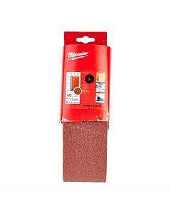 Buy Milwaukee Sanding Belts For Belt Sanders 75 x 533 mm - 5pc-75 x 533 mm GR40 by Milwaukee for only £7.46