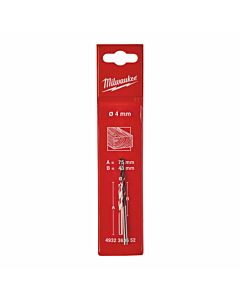 Buy Milwaukee Brad Point Drill Bit-4mm x 75mm - 1pc by Milwaukee for only £1.78