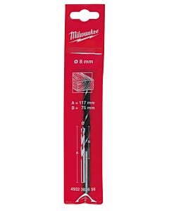 Buy Milwaukee Brad Point Drill Bit 8mm x 117mm - 1pc by Milwaukee for only £2.21