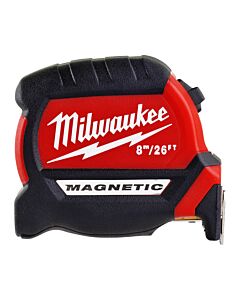 Buy Milwaukee 4932464603 8m/26ft Magnetic Tape Measure - Compact and Ergonomic Design 3.4 m Standout 27 mm Blade by Milwaukee for only £15.29