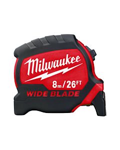 Buy Milwaukee 4932471818 Premium Wide Blade 8m/26ft Tape Measure by Milwaukee for only £18.44
