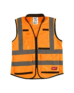Buy Milwaukee Premium Hi-Visibility Vest - Orange (S/M) by Milwaukee for only £18.73