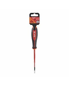 Buy Milwaukee Tri-Lobe VDE Screwdriver Slotted 0.8 x 4 x 100mm by Milwaukee for only £5.99