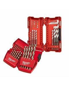 Buy Milwaukee 4932479632 8pc Shockwave Multi-Material and 19pc Thunderweb Drill Bit Set by Milwaukee for only £36.95