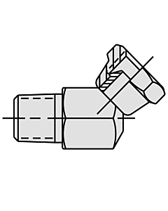 Buy Power Team 9677 45' Swivel Connector Fitting: 3/8 NPTF male - 3/8 NPSM female by SPX for only £15.54