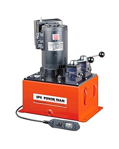 Buy Power Team PED254 75 Ton Two-Speed Electric Hydraulic Pump - 361 cm3/Min Double-Acting by SPX for only £3,891.34