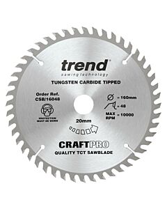 Buy Trend CSB/16048 Craft Pro 160mm Saw Blade by Trend for only £15.60
