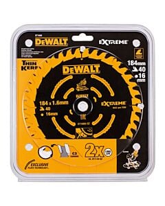 Buy DeWalt DT1668-QZ Extreme Circular Saw Blade - 184mm x 1.6mm by DeWalt for only £16.93