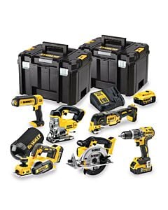 Buy DeWalt DCK665P3T 6 Piece Power Tool Kit, 3x 5Ah Batteries, Charger and 2x Cases by DeWalt for only £718.78