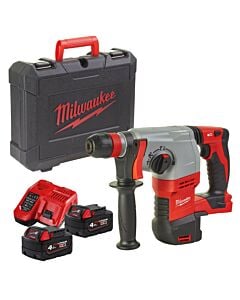 Buy Milwaukee HD18HX-402C M18 18V SDS Hammer Drill Kit - 2x 4Ah Battery, Charger and Case by Milwaukee for only £342.89