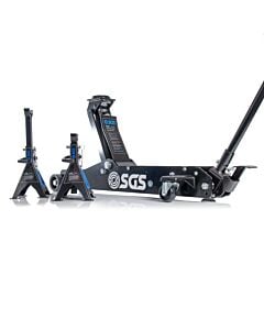 Buy SGS 3 Tonne Long Reach Professional Service Trolley Jack & Ratchet Axle Stands by SGS for only £407.99