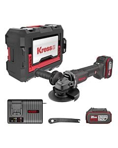 Buy Kress KUH02.2 20V Brushless 115mm Angle grinder 2 x 4.0Ah, 6A Charger & Stacking case by Kress for only £289.00