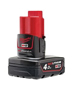 Buy Milwaukee M12B4 12V 4.0Ah Battery by Milwaukee for only £39.00