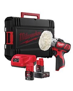 Buy Milwaukee M12BPS-421X M12 12V Sub Compact Polisher/Sander Kit - 2Ah/4Ah Batteries, Charger and Case by Milwaukee for only £170.08