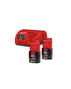 Buy Milwaukee M12NRG-202 12V Charger and 2x 2.0Ah Battery Bundle by Milwaukee for only £71.88