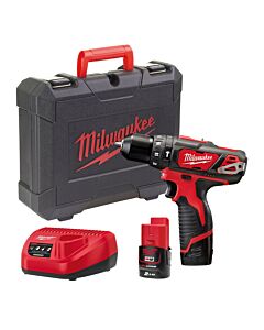 Buy Milwaukee M12BPD-202C 12V Combi Drill Kit - 2x 2Ah Batteries, Charger and Case by Milwaukee for only £142.80