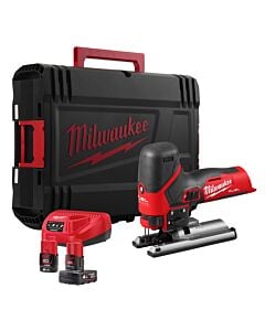 Buy Milwaukee M12FJS-422X 12V Bodygrip Jigsaw Kit - 2Ah and 4Ah Batteries, Charger and Case by Milwaukee for only £249.48