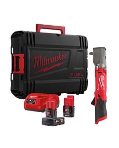 Buy Milwaukee M12 12V Fuel 3/8" Right Angle Impact Wrench Kit - 6Ah, 2Ah Batteries, Charger and Case by Milwaukee for only £246.00