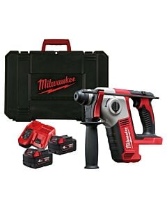 Buy Milwaukee M18BH-402C M18 18V Compact SDS+ Hammer Drill Kit - 2x 4Ah Batteries, Charger and Case by Milwaukee for only £304.26