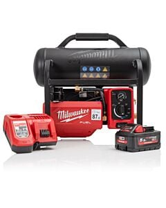 Buy Milwaukee M18FAC-551 Battery Powered Oil-Less Air Compressor 7.6L 5.5Ah High-Output Battery & Charger Bundle by Milwaukee for only £561.91