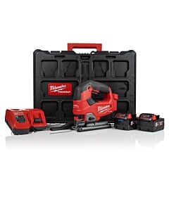 Buy Milwaukee M18FJS-502P FUEL™ D-Handle Jigsaw with 2 x 5.0ah Batteries Charger and Packout Case Kit by Milwaukee for only £348.90