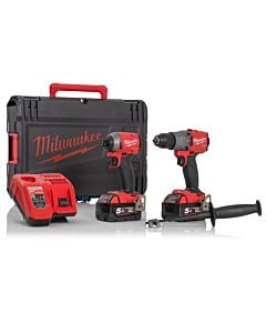 Buy Milwaukee M18FPP2A2-502X GEN3 M18 FUEL 18V Combi Drill and Impact Driver Kit - 2Ah Batteries, Charger and Case by Milwaukee for only £348.00