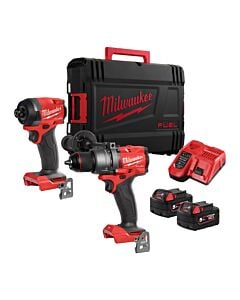 Buy Milwaukee M18FPP2A3-502X M18™ FUEL™ New Gen Combi Drill and Impact Driver Twinpack - 2x 5Ah Batteries, Charger and Case by Milwaukee for only £386.94