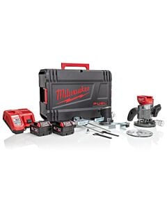 Buy Milwaukee M18FTR-502X M18 FUEL™ 18V Compact Trim Router Kit - 2x 5Ah Batteries, Charger and Case by Milwaukee for only £430.14