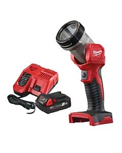 Buy Milwaukee M18TLED-201 M18 18V LED Torch Light Kit - 2Ah Battery and Charger by Milwaukee for only £104.53