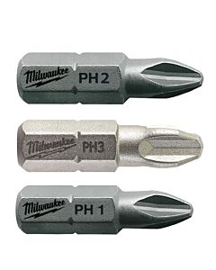 Buy Milwaukee Screwdriving Bits PH Philips x 25mm - 25pcs by Milwaukee for only £10.15