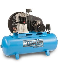 Buy Nuair 200 Litre Blue Star Belt Drive Lubricated Air Compressor - 24 CFM 5.5 HP by Nuair for only £1,302.84