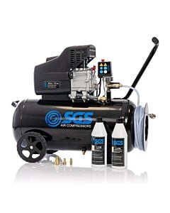 Buy SGS 50 Litre Direct Drive Air Compressor with Starter Kit - 9.5CFM 2.5HP 50L by SGS for only £175.19
